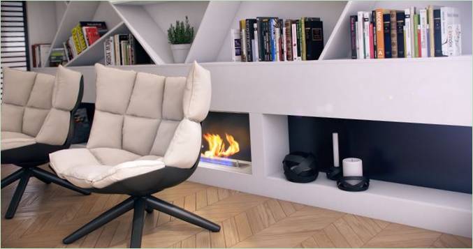 Poltrone imbottite di design in soggiorno