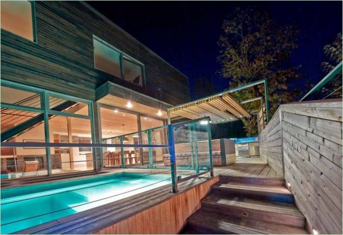 Progetto della casa della piscina: illuminazione serale
