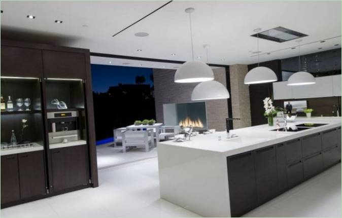 Design interno cucina-sala da pranzo Laurel Way Residence