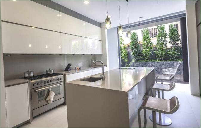 Design degli interni della cucina moderna