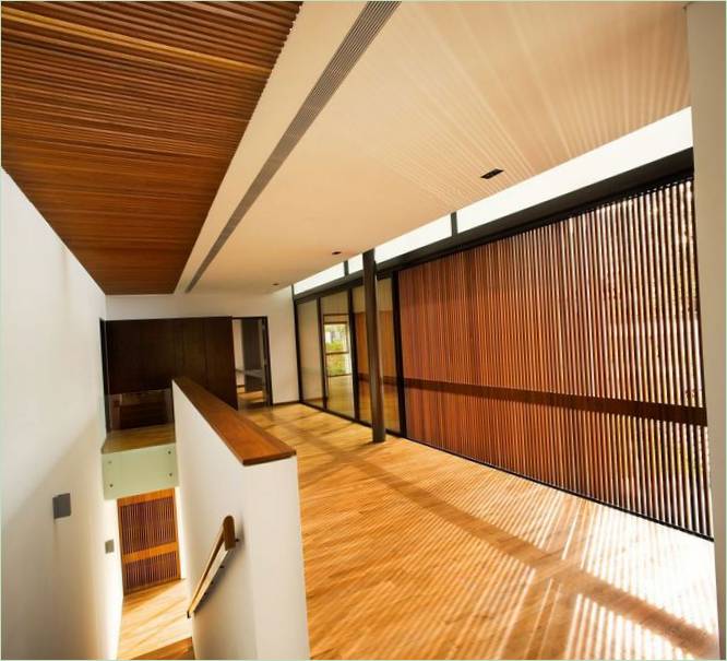 Finitura della parete in legno della Screen House