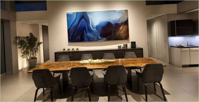 Pittura interna della sala da pranzo