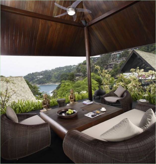 La terrazza di Villa Yin in Thailandia