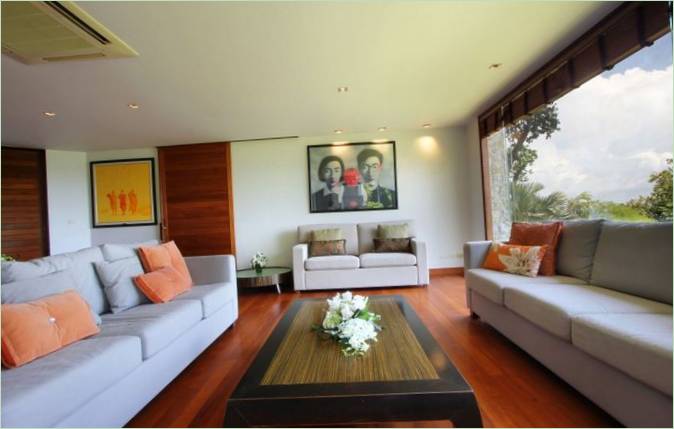 Arredamento del soggiorno di Villa Rak Tawan