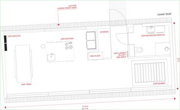 Design degli interni di una costosa casa a pannelli