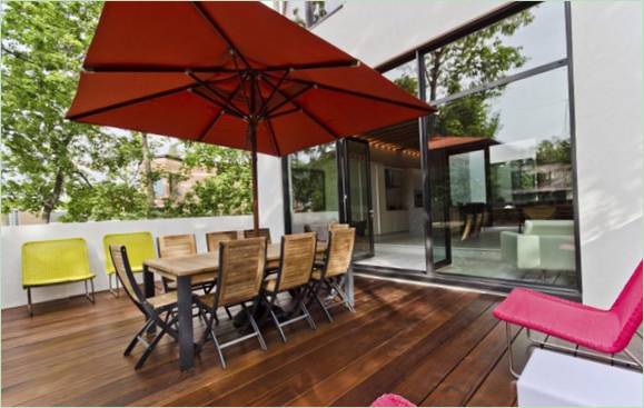 Progetto di terrazza per una residenza a Montreal