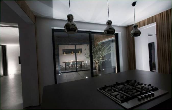 L'isola della cucina della casa Four Sight nel Regno Unito