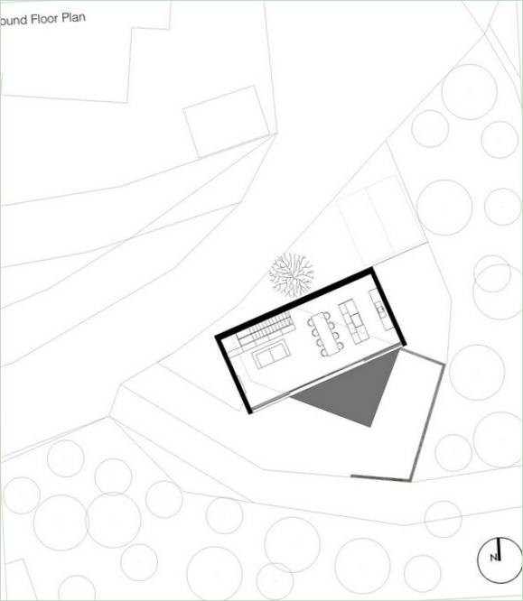 La disposizione di una casa-studio in Germania