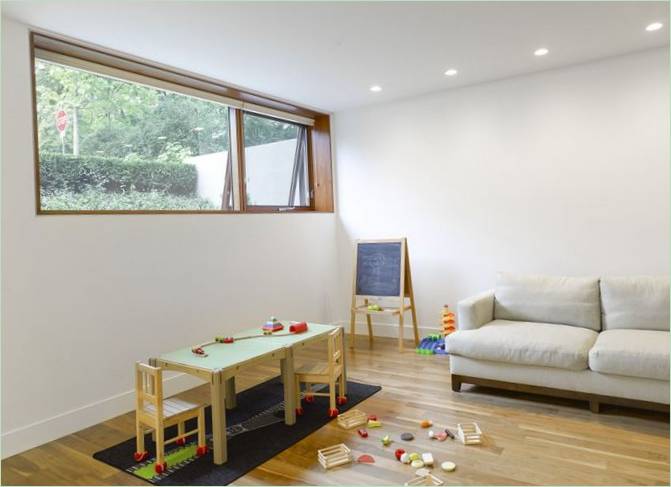 Design della camera dei bambini con colori chiari