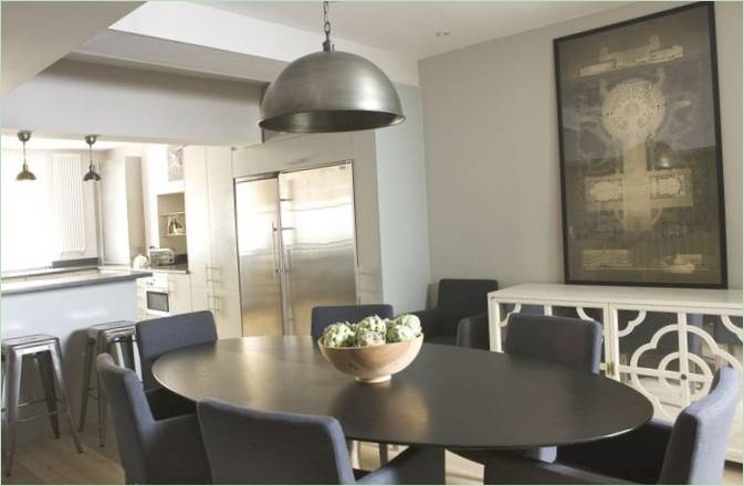 Zona pranzo della London Town House