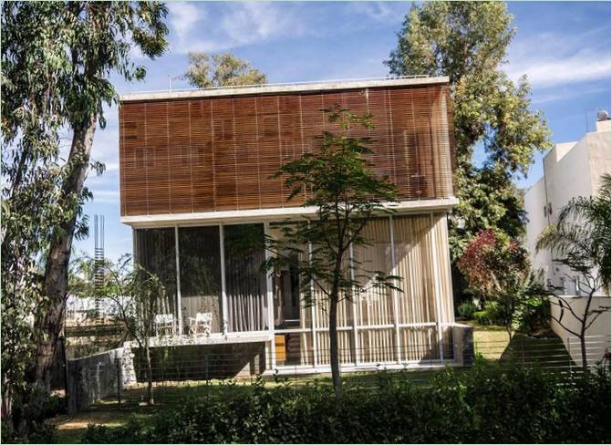 Progetto di interni di una casa in una foresta di eucalipti, Zapopan, Jalisco, Messico