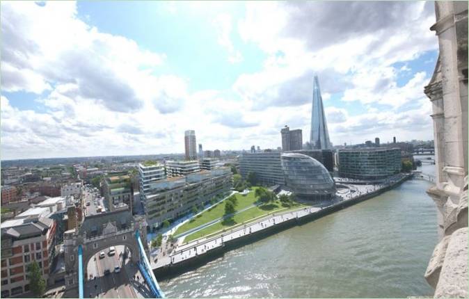 L'esterno di una casa esclusiva a Londra