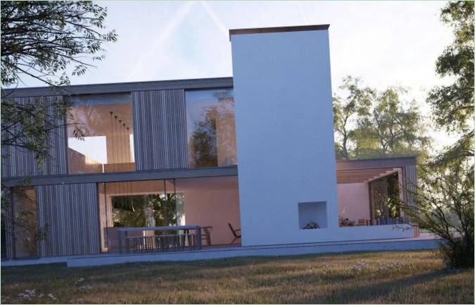 Una residenza estiva ai margini di un parco nazionale nell'Hampshire, Regno Unito