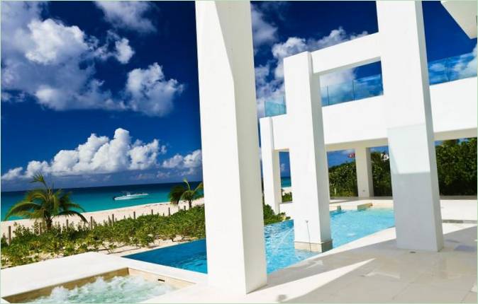 Eleganza della casa sulla spiaggia ad Anguilla, Regno Unito
