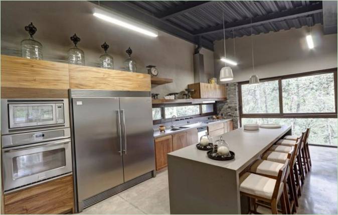 Cucina di una casa di campagna in Messico