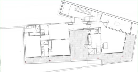 Layout del residence Mandeville Canyon