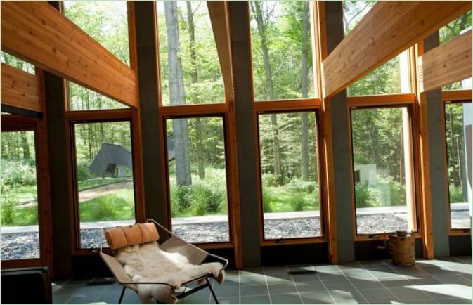 Abitazione nella foresta degli Stati Uniti