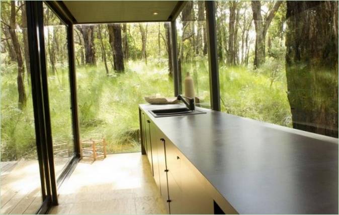La cabina del bosco di Red Hill dal design notevole