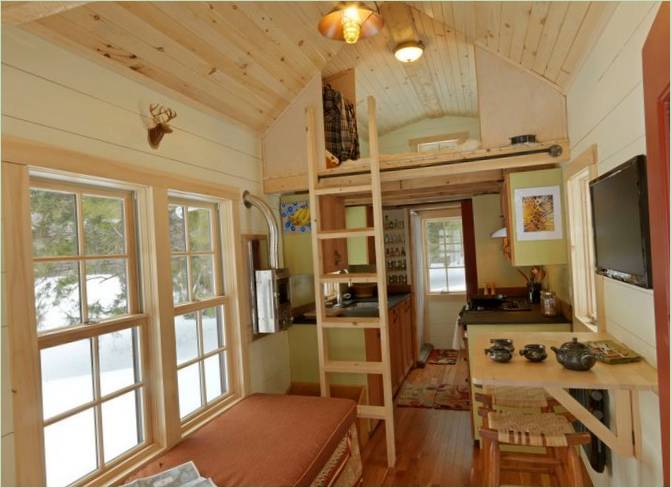 Design degli interni per il soggiorno della Tiny House su ruote