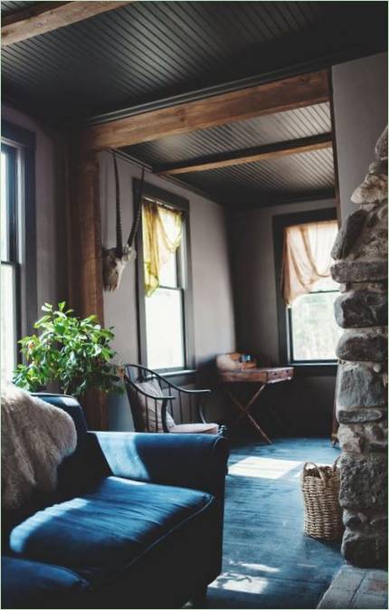 Interni rustici: soffitto a pannelli