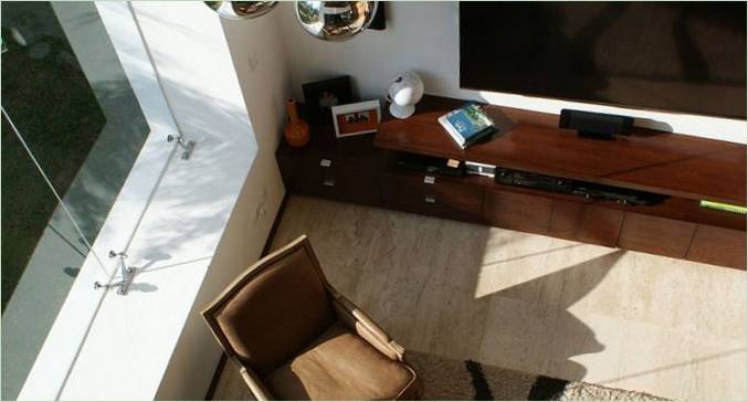 Il soggiorno della residenza privata Casa ATT. Dionne Arquitectos in Messico