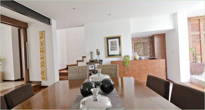 Sala da pranzo della residenza privata Casa ATT. Dionne Arquitectos in Messico