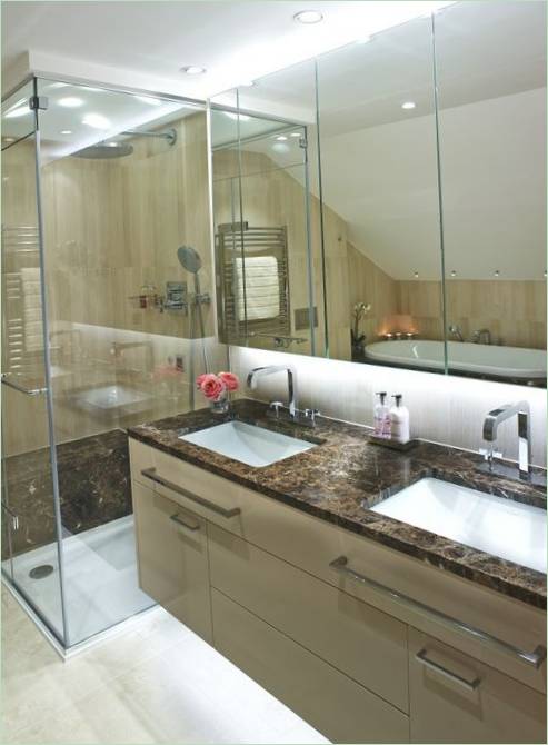 Il design del bagno di Anna Dodonova a Londra
