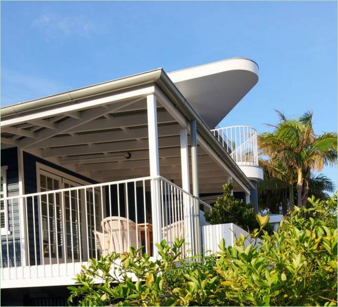 Bungalow australiano su palafitte: la veranda Bungalow su palafitte in Australia: veranda