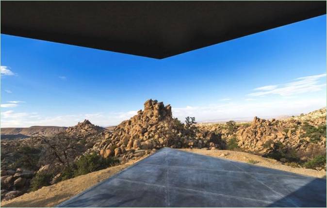 La terrazza di una casa privata nel deserto