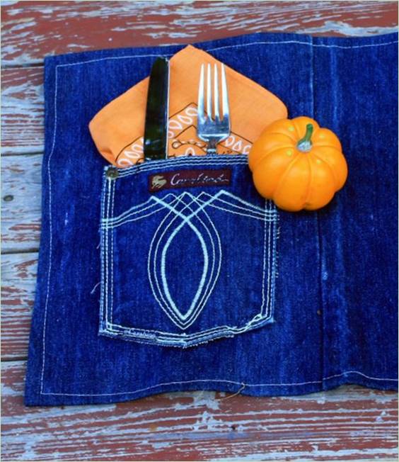 Tasca portaposate in jeans