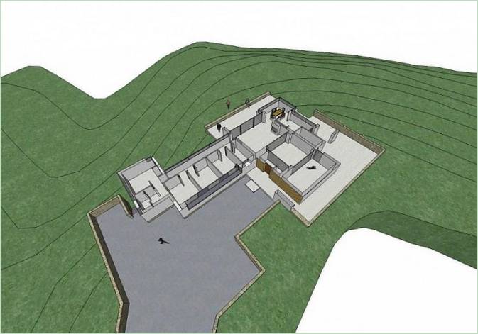 Progetto di una casa nel bosco in Spagna