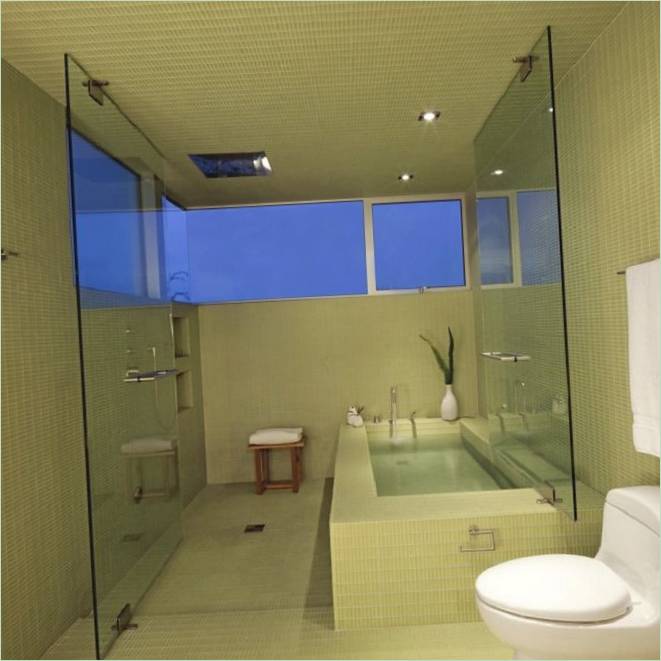 Il bagno della casa Deronda a Los Angeles