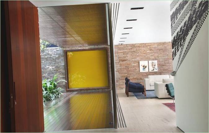 Soggiorno di una casa moderna in Brasile
