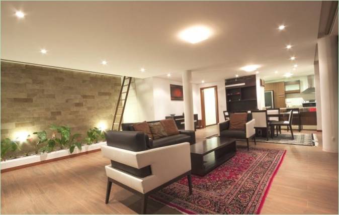Design degli interni di una casa in Ecuador