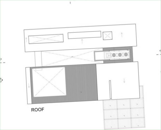 Pianta del tetto della casa 66MRN di ONG&ONG