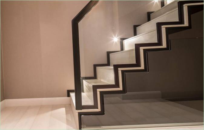 Evidenziazione delle scale di Eaton Mews North a Londra