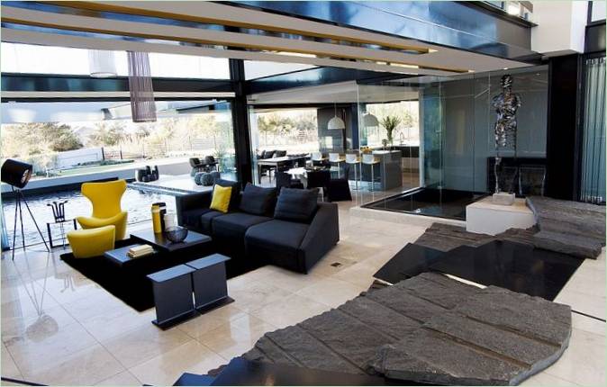 Soggiorno di una casa di campagna in Sudafrica