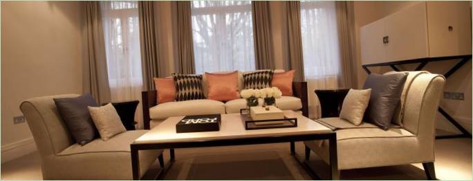 Il salone della casa privata Hans Place