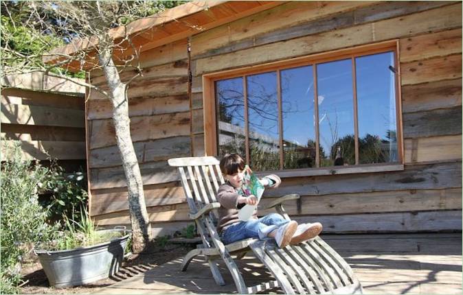 La terrazza di una casa di campagna in Francia