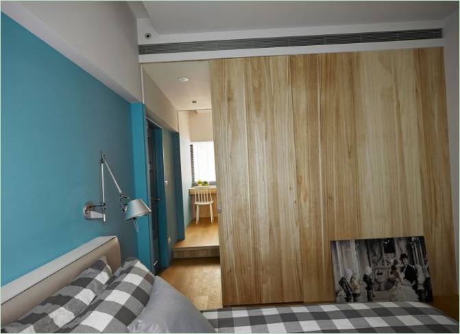Progettazione degli interni di una camera da letto in Residence Hu