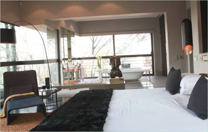 Progetto di interni di camere da letto di Nico van der Meulen Architects in Sudafrica
