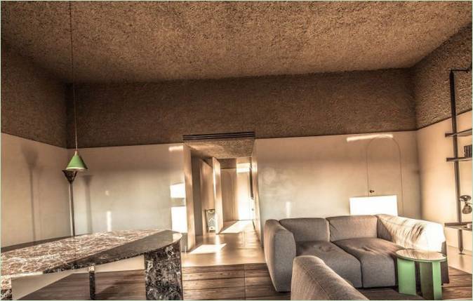 Insolito interno della casa di Antonino Cardillo a Roma, Italia