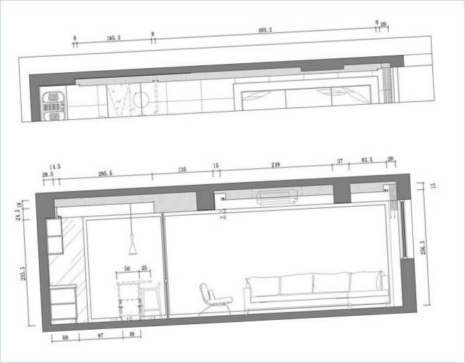 Layout dell'appartamento a cura di Z-AXIS Design
