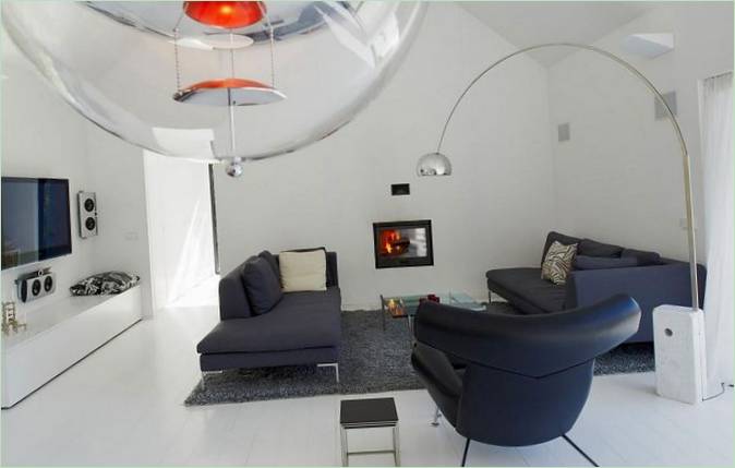 L'accogliente interno del soggiorno di Villa Wallin, in Svezia