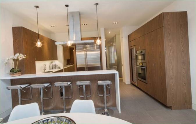 Cucina di design con zona bar