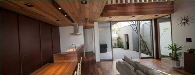 Design degli interni del soggiorno M4 con cucina