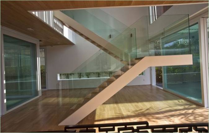 Progetto di scala per la villa 9 Jalan Siap di ONG&ONG a Singapore