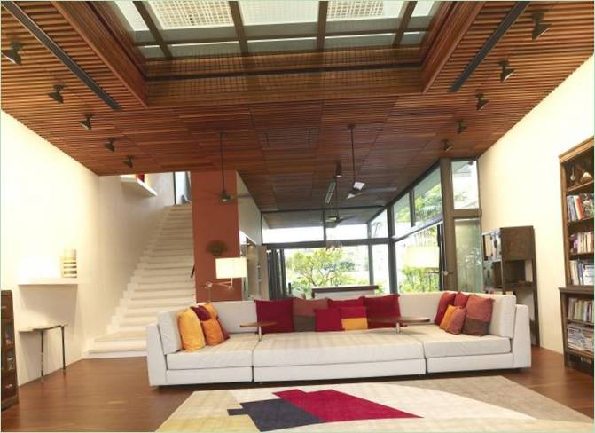 Design contemporaneo del soggiorno nella residenza Acoustic Alchemy