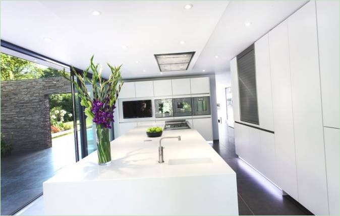 Un'area cucina dal design accattivante a Southampton Manor in Inghilterra