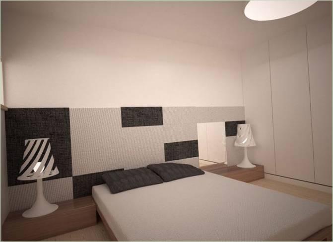 Interni minimalisti della camera da letto
